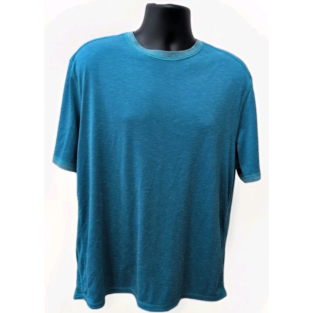 Tommy Bahama Flip Sky Islandzone T-Shirt Men's Size Ukn Teal Reversible Coolmax